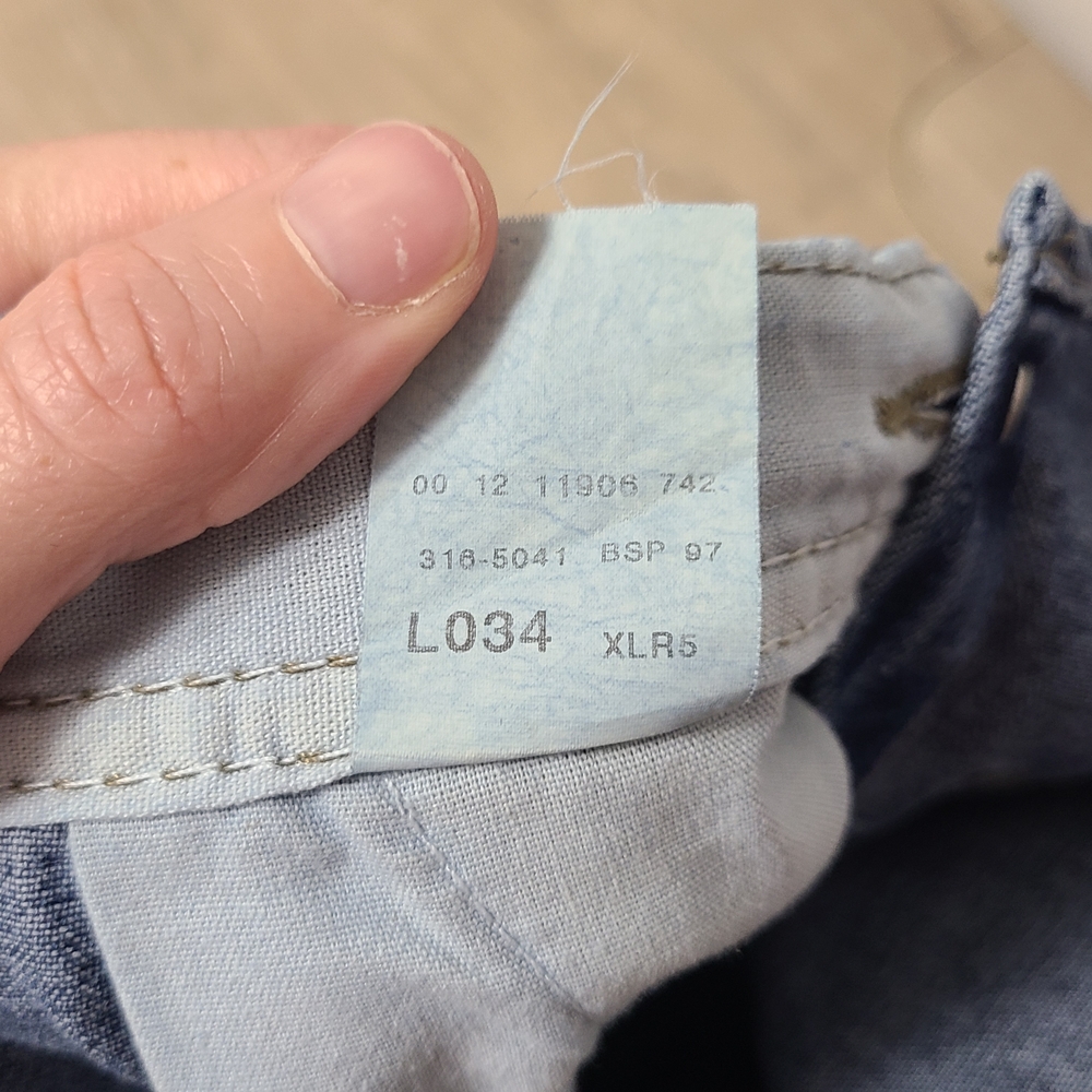 Vintage Lee Riveted Jean Shortalls Blue Denim Jorts  Womens XL R Garden Girl - Picture 5 of 9